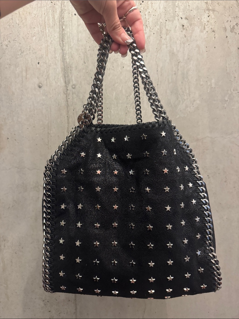 Stella McCartney Black Star-Studded Chain Tote Bag NWT and DUSTBAG!